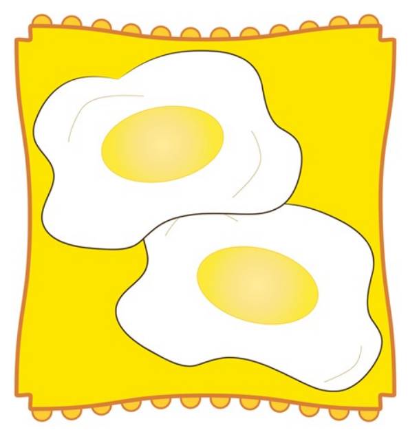 Picture of Eggs on a Plate SVG File