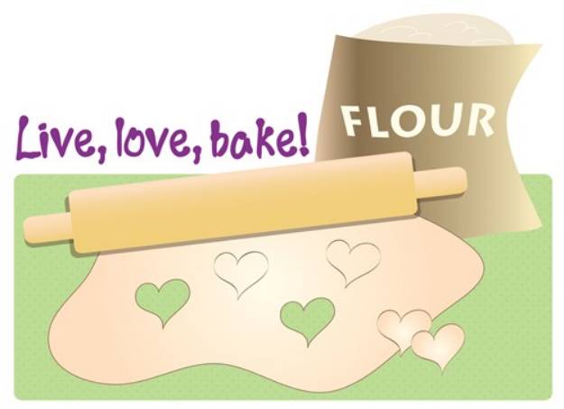 Picture of Live Love Bake SVG File