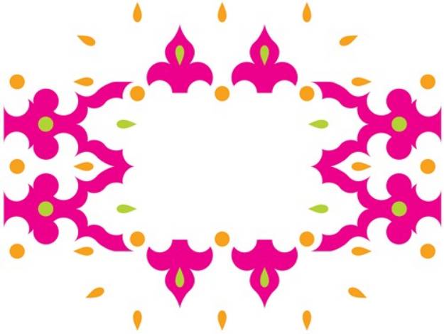 Picture of Pink Deco Border SVG File
