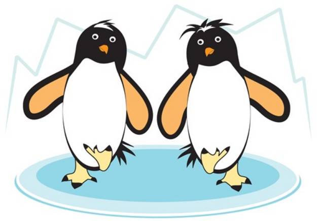 Picture of Penguins on Ice SVG File