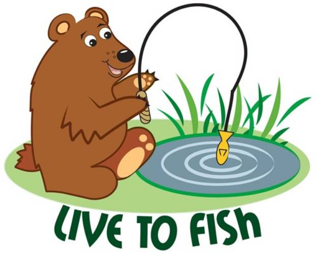 Picture of Live to Fish SVG File