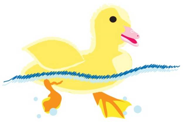 Picture of Swimming Duck SVG File