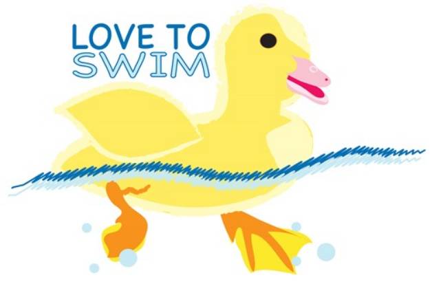 Picture of Love to Swim SVG File
