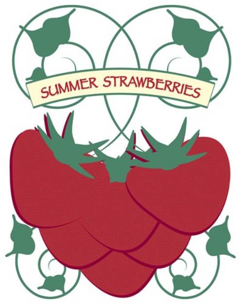 Picture of Summer Strawberries SVG File