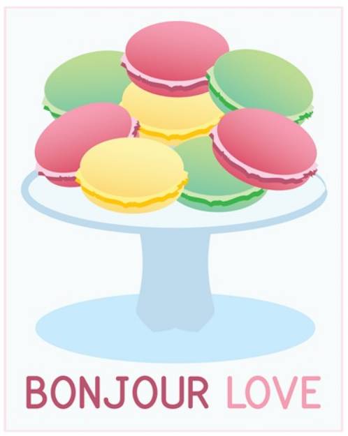 Picture of Bonjour Love SVG File