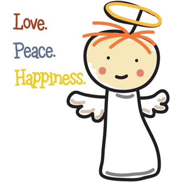 Picture of Love Peace & Happiness SVG File