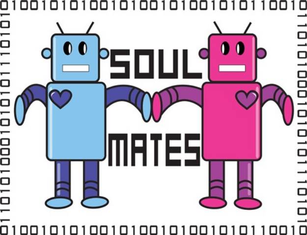 Picture of Soul Mates Robots SVG File
