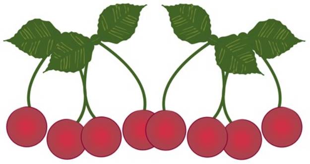 Picture of Cherries Border SVG File