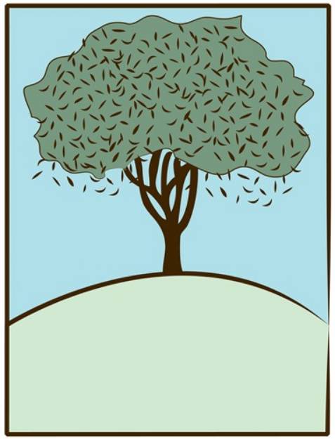 Picture of Tree On a Hill SVG File