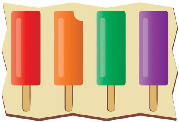Picture of Flavored Popsicles SVG File