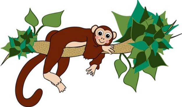 Picture of Monkey in Tree SVG File
