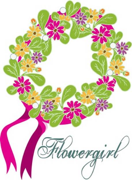 Picture of Flowergirl Head Wreath SVG File