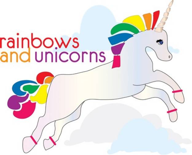 Picture of Rainbows and Unicorns SVG File
