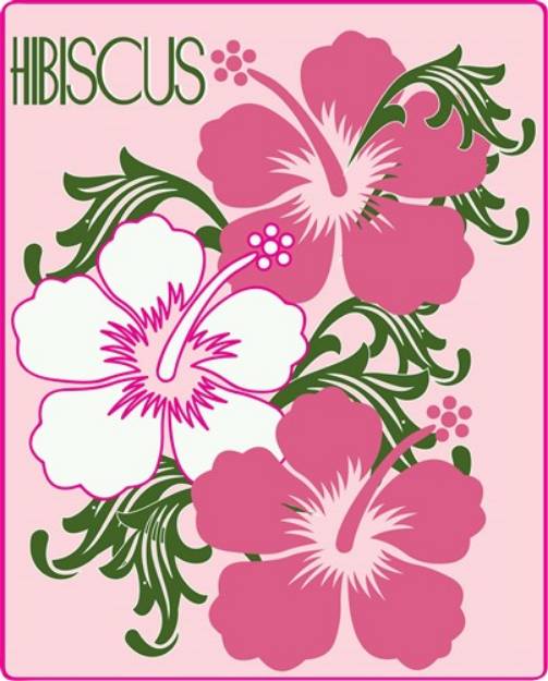 Picture of Hibiscus Rectangle SVG File
