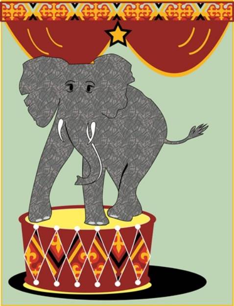 Picture of Circus Elephant SVG File
