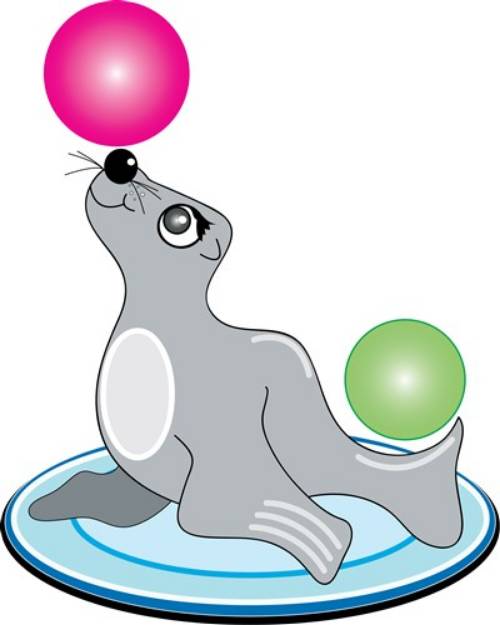 Picture of Playful Seal SVG File
