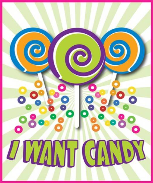 Picture of I Want Candy SVG File