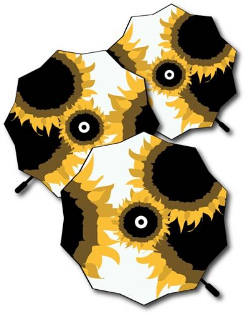 Picture of Sunflower Umbrellas SVG File