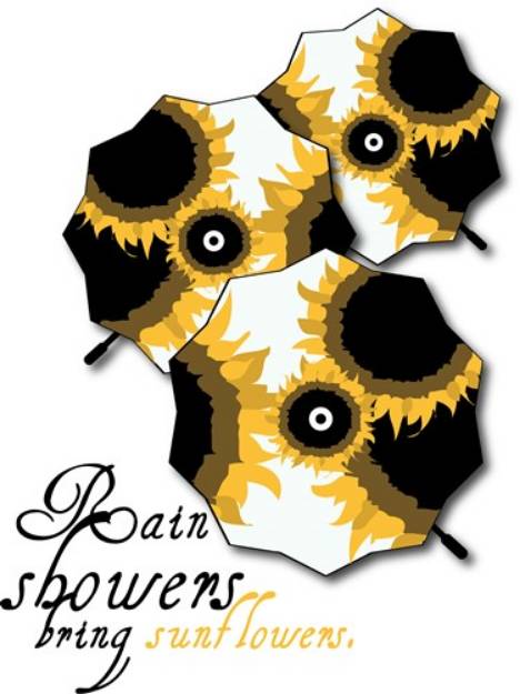 Picture of Showers Bring Sunflowers SVG File