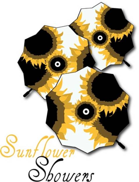 Picture of Sunflower Showers SVG File