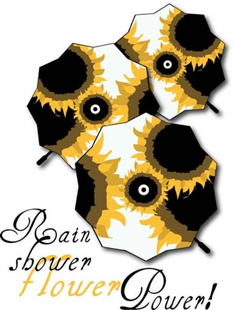 Picture of Rain Shower Flower Power SVG File