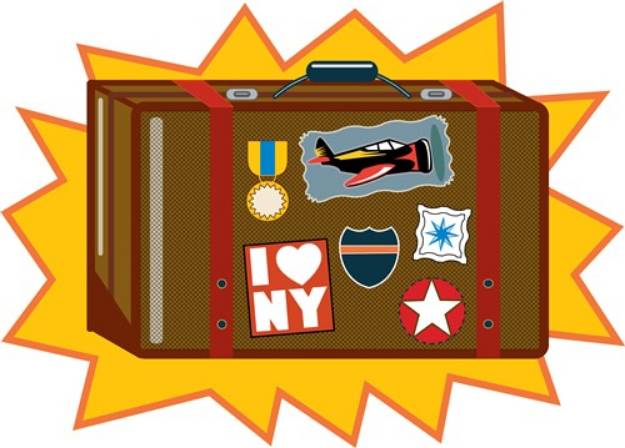 Picture of Travelers Suitcase SVG File