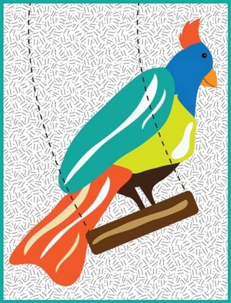 Picture of Bird on Swing SVG File