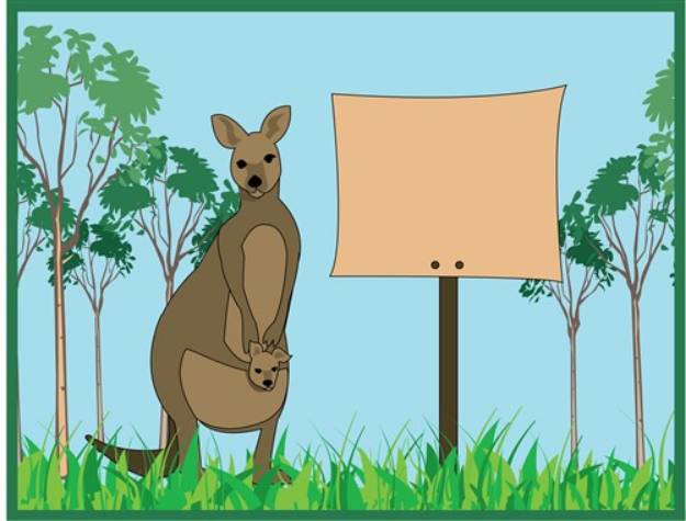 Picture of Kangaroo Scene SVG File