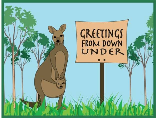 Picture of Greetings From Down Under SVG File