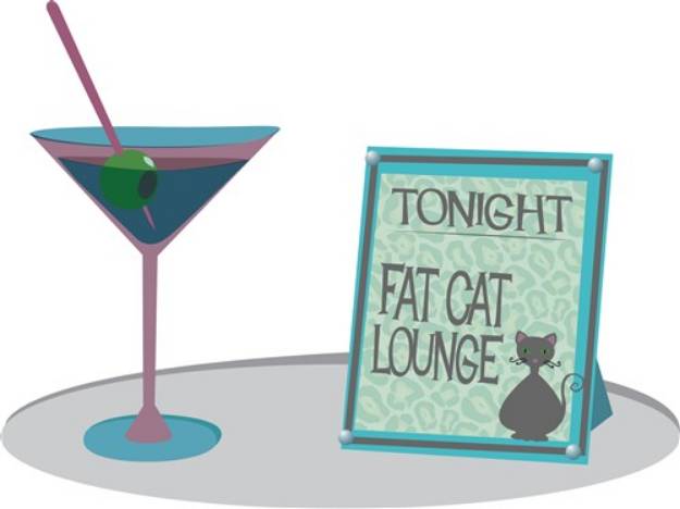Picture of Fat Cat Lounge SVG File