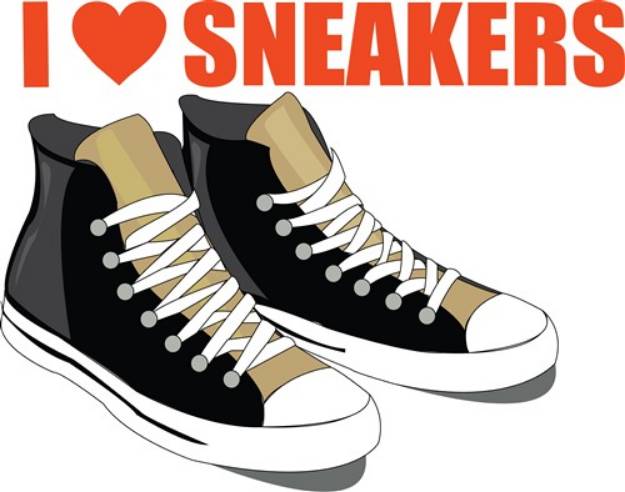 Picture of I Heart Sneakers SVG File