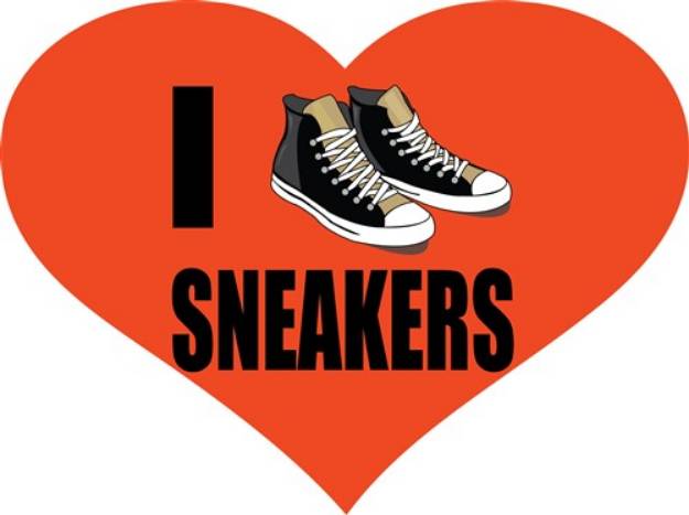 Picture of I Love Sneakers SVG File
