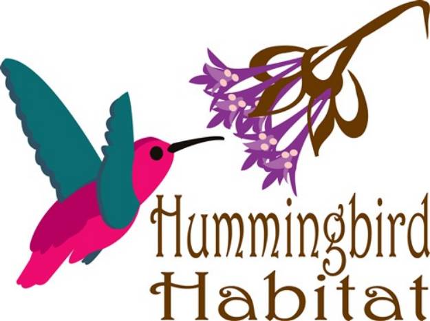 Picture of Hummingbird Habitat SVG File