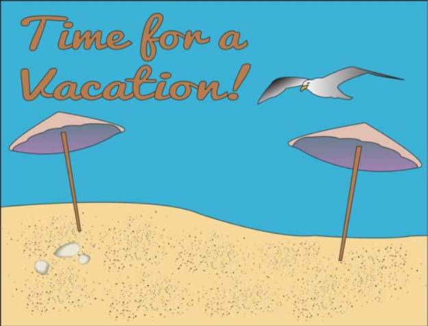 Picture of Time For a Vacation! SVG File