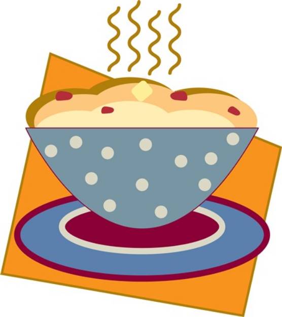 Picture of Bowl of Oatmeal SVG File