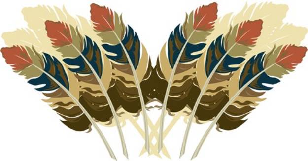 Picture of Fall Color Feathers SVG File