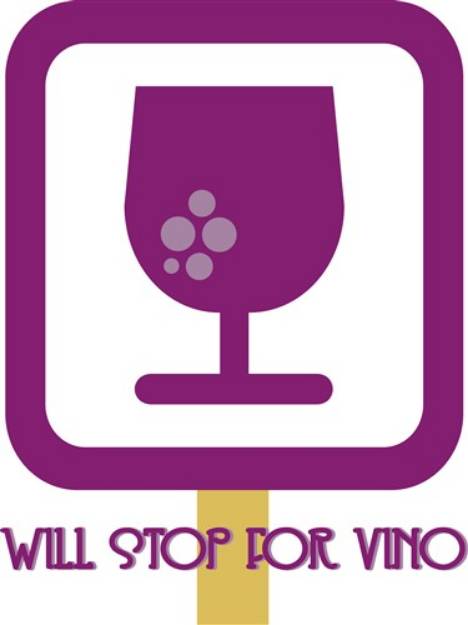 Picture of Will Stop for Vino SVG File