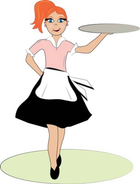 Picture of Waitress SVG File