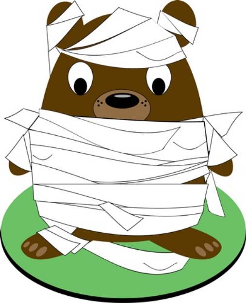 Picture of Bear Mummy SVG File