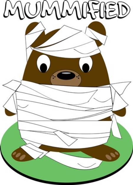 Picture of Mummified Bear SVG File