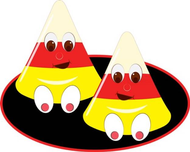 Picture of Candy Corn Faces SVG File