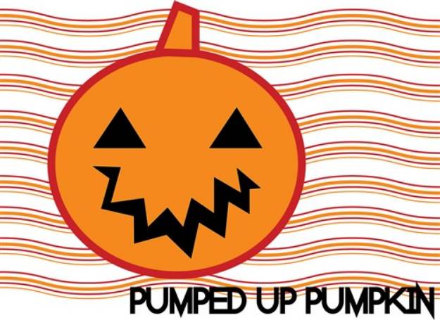Picture of Pumped Up Pumpkin SVG File