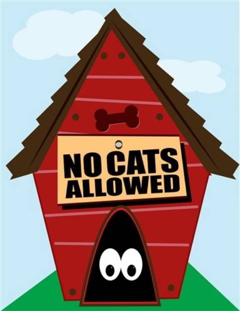 Picture of No Cats Allowed SVG File