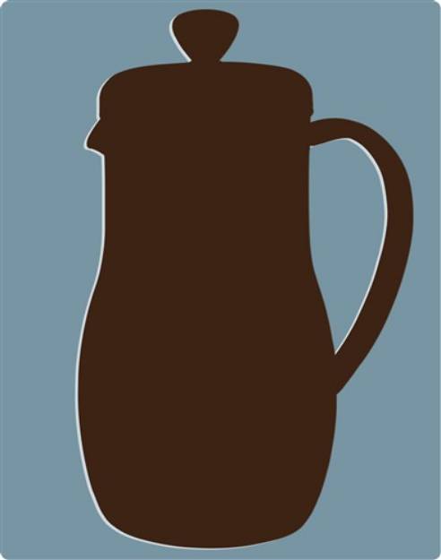 Picture of French Press Silhouette SVG File
