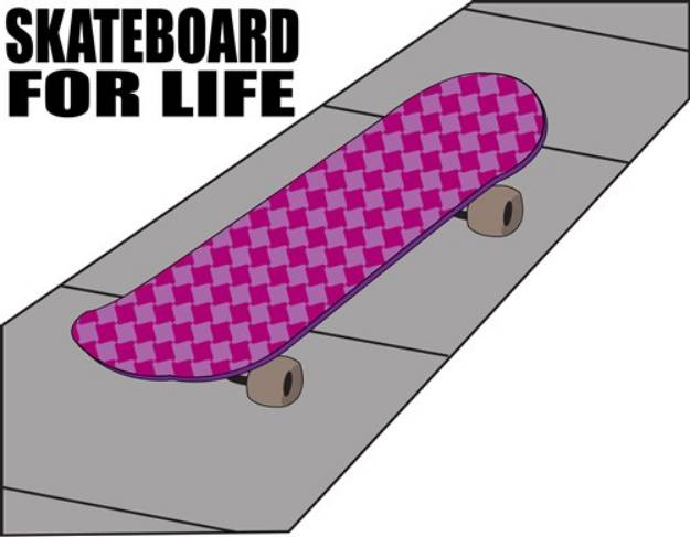 Picture of Skateboard for Life SVG File