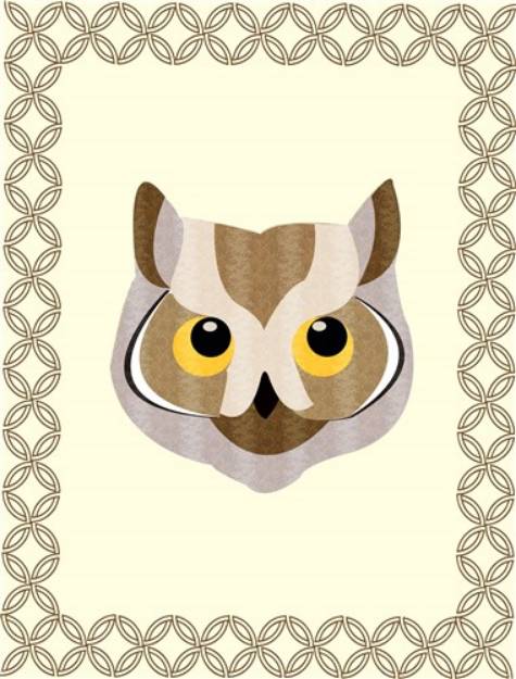 Picture of Framed Owl SVG File