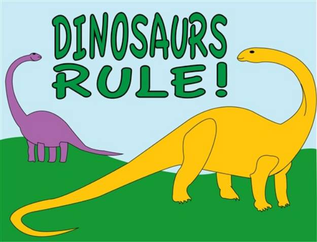 Picture of Dinosaurs Rule SVG File