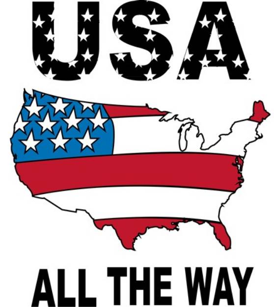 Picture of USA All the Way SVG File