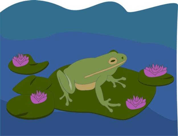 Picture of Lily Pad Frog SVG File