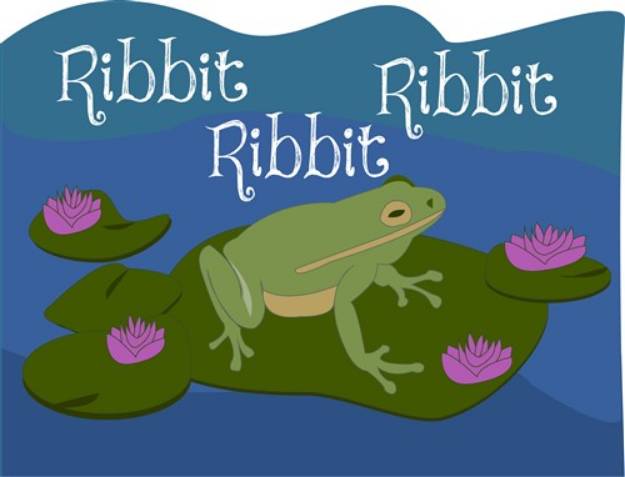 Picture of Ribbit Frog SVG File